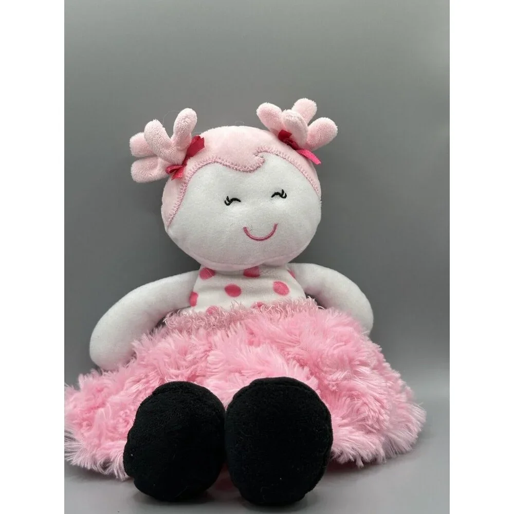 Baby Starters‎ 2016 Lovey Plush Doll Pink White Polka Dots 12'' Stuffed Animal